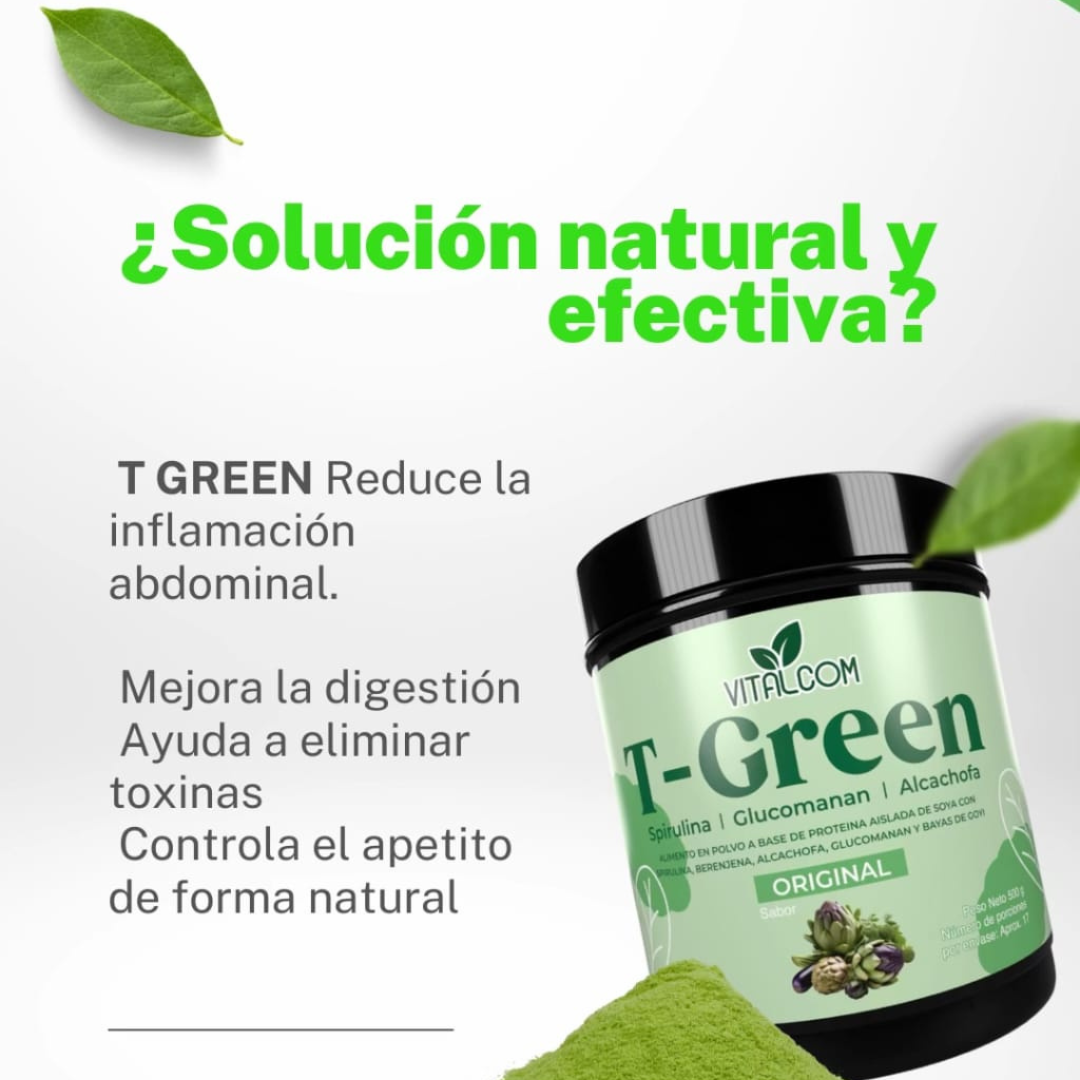 T-Green Vitalcom™ – Superalimento Detox y Energizante Natural